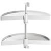 Cestello Girevole Ø75 cm per Mobile da Cucina 90 cm in Plastica Emuca Bianco