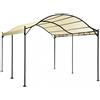 Gazebo Arco da Giardino 3x4 m in Acciaio Antracite