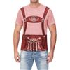 maxToonrain Oktoberfest, maglietta da uomo, camicia tradizionale bavarese in Lederhosen da uomo a maniche corte con stampa