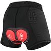 Msport Pantaloncini da Ciclismo da Uomo Imbottiti in Gel 3D Traspiranti ed Asciugatura Rapida Intimo da Ciclismo