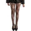 Mrotrida Collant da donna in pizzo con motivo floreale retrò rosa fiori cavi Mesh Leggings a rete carino Lolita collant