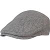 Michear Berretto piatto in lino di alta qualità, classico cappello vintage newsboy, berretto traspirante per uomo e donna, cappello da sole protettivo UV