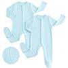 WYTbaby 3 tutine neonato cotone manica lunga pagliaccetto 0-12 mesi | Cotone premium, bottoni a pressione, set 3 pezzi per cambi rapidi e outfit neonato quotidiani.
