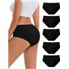 INNERSY Mutande da donna in cotone, comode mutandine hipster, confezione da 5