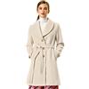 Allegra K Casual Caban Donna (Pacco da 1) | Abbottonatura nascosta. Polsini con volant. Chiffon leggero. Elegante per ufficio, formale, uso quotidiano