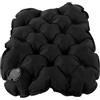 VICASKY Cuscino Gonfiabile da Seduta Pieghevole Nero per Campeggio e Trekking | Tpu e Nylon, Superficie Antiscivolo e Valvole, per Panchine, Tavoli da Picnic e Soste All'aperto
