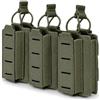 Generic Tasca Caricatore Tattica Tripla 5.56/9mm, Portacaricatori MOLLE Modulare | Parallelo, Ritenzione Elastica, Pannelli Laser-Cut, Open-Top for Gilet, Cintura, Airsoft & Outdoor Gear