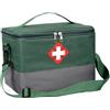 Hossom Kit di Pronto Soccorso, Borsa Medica Impermeabile con Tracolla, Borsa per Infermiere Alta capacità Porta Medicine da Viaggio Mini Scatola di Sopravvivenza per Casa, Ufficio, Esterni, Verde