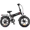 Miyazaki Bicicletta elettrica pieghevole R5 90NM per adulti, telaio in alluminio Space, motore brushless, batteria rimovibile, pneumatici larghi, bicicletta elettrica con acceleratore, indicatori di direzione