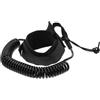 HANABASS Guinzaglio a Spirale per Tavola Surf e Paddle Board, 10ft 5mm | Tpu Nero, Cinturino Caviglia Antiscivolo Doppia Fibbia, Flessibile e Confortevole, per Kayak