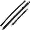 BESTonZON 3 Pezzi Cinghia Porta Scarponi da Sci, Ski Boot Carrier Strap in Nylon Nero, Pieghevole e Portatile, per Tenere gli Scarponi Stabili e Trasportarli a Mano a Spalla