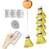 Generic Badminton pratica a casa dispositivo rimbalzo con telecomando | Allenatore portatile per rimbalzo a giocatore singolo, strumento di allenamento con 6 palline per bambini e adulti
