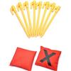 Risveglio Bean Bag Tic-Tac-Toe - Gioco di lancio portatile, per esterni | 3-12, giocattolo sensoriale per addestramento di integrazione per feste in spiaggia, giallo blu