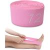TISCH Banda Yoga Rosa, 1 Pezzo con 12 Anelli - Fascia Elastica Fitness per Allungamento Graduale, Flessibilità, Pilates, Danza & Fisioterapia.