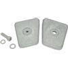 CloudburstVoltix Anodo inferiore per barca,doppia piastra in zinco con bullone,compatibile | Protection | Sostituisce i codici 5007582, 450-00914 e 434029 per l'uso su motori fuoribordo OMC e BRP