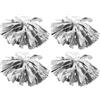 Luxshiny 4 Pezzi da Cheerleading Bianco con Impugnatura a Bastone, Leggero | Pet, Resistente All'usura e Facile da Portare, per Incontri Sportivi e Giornaliere