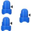 BELLIFFY 3 Set Cappuccio per Tubo Trampolino Blu in Plastica per Pali | Copertura per Pilastro, Punta a Forma di Cappello, per Rete di Sicurezza, Installazione nel Cortile