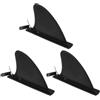 MOBUTOFU 3 Pezzi Pinna di Ricambio 4,5 Pollici in PVC Nero | Compatibilità Modelli Sup, Maggiore Stabilità e Controllo, Manovrabilità