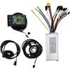 Generic Controller Motore brushless sinusoidale 25A-30A 24V/36V/48V 350W S866 Display LCD a Colori PAS 12 magneti Kit acceleratore for Bicicletta elettrica