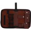 DIYEAH Borsa per Accessori da Golf, Organizer Portatile Marrone in PU | Scomparti Interni Multipli, Struttura Leggera Reti, per Tee, Guanti, Palline e Carte