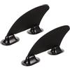 ULTECHNOVO 2 Pezzi Pinne di Ricambio per Paddleboard e Kayak Base Robusta in Plastica Installazione Facile per Controllo Stabile e Navigazione Migliorata da Nero