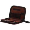 CALLARON Borsa Accessori Golf in PU Marrone Scomparti Multipli | Organizzazione Interna Ottimizzata, Tasche Chiusura a Scatto, per Palline e Scorecard al Campo Pratica
