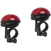 Didiseaon 2 Pezzi Campanello Bici Elettrico a Fungo Rosso Batteria 1,5v | Allarme per Bici e Monopattini, Plastico, Diametro Manubrio 22, 2-31, 8mm, Avviso Sonoro