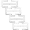 LIFKICH 4 Pezzi Fibbia per Cintura da Immersione con Denti Argento | Struttura Aperta Rettangolare, Regolazione Rapida, per Zavorre e Setup , per Istruttori e Snorkeling