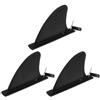 minkissy 3 Pezzi Timone di Ricambio 4,5' per Tavole da Surf Gonfiabili SUP | Compatibilità Modelli Sup, PVC Nero, Staccabile e Leggero, per Maggiore Stabilità