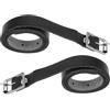 BESTOMZ Cinghia per Speroni a Stelo, Stile Vintage, Acciaio Inox | Finitura Nera Liscia con Rivestimento Pu, Chiusura Rapida, per Allenamento e Trail Riding