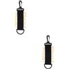 Gatuida 2 Set Porta Tee da Golf Gancio, Design Doppio Lato, Nero | 10 Tee da 70mm, per Allenamento e Giri a Piedi, Leggero Moschettone e Passante