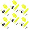Yardwe 6 Set Scivoli di Sicurezza Binario Guidato Giallo ABS | Accessori per Pesca All'aperto, Gestione Cavi, Scivoli di Precisione per Pescatori Esperti