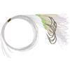 TOPPERFUN 2 Corde Amo da Pesca con Testina Luminosa N0.16 in Nylon | Rig con Pelle di Pesce e Filamento Monofilamento, per Pesca in Mare e Notturna