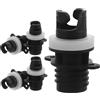 BESPORTBLE 5 Pezzi Adattatore Pompa per SUP Gonfiabile Valvola Aria, Nero | PVC Compatto, Montaggio Rapido, Set Adattatori per Tavole Paddle e Kayak Gonfiabili