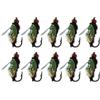 Diheohg Esca di mosche con ali, insetto, pesca, bocca di cavallo, esche artificiali con ganci per carpa wobbler