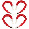 FOMIYES 4 Pezzi Corda di Resistenza 20lb Cinghie alla Caviglia | Poliestere e Silicone, Rosso, per Agilità e Salto Verticale, Uso Domestico e Macchina Cavi