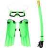 UPKOCH Set Maschera da Snorkeling, Leggero, Compatto, Verde | Plastica e Silicone, Vestibilità Confortevole, Taglia 25-30 Piedi, per Mare e Immersione
