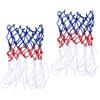 HEMOTON 2 Pezzi Rete da Basket Multicolore Intrecciata Misura Ufficiale in | Canestri Standard, Uso Interno ed Esterno, Robusta, Adatta a Campi Scolastici e Gestori Impianti