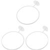 Toyvian 3 Pezzi Supporto Palla da Basket a Parete in Ferro Bianco | Compatibile Palloni Misura 7 e Caschi, per Ufficio o Garage, Design Moderno e Linee Pulite