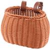 predolo Cestino da Bici per Bambini Stile retrò Design Intrecciato Effetto Vimini, Struttura Leggera e Flessibile, Cestino da Manubrio con Cinghie, per