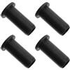 Zerodeko 4 Pezzi Protezione Socket per Blocco Remi Kayak in Nailon Nero | Anelli Filettati Multipli, Montaggio Facile, per Canoe e Tender da Diporto, Scorrimento Silenzioso