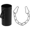 MAGICLULU Adattatore per Bilanciere con Manico Ergonomico e Catena Nero | Manicotto a Occhiello, Ferro e Acciaio, Connessione Versatile, per T-bar e Allenamenti Schiena