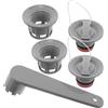 Beatifufu Valvola Gonfiabile per Barca in Plastica Tpu con Chiave a 8 Scanalature | Compatibile con Pompe, Design a Senso Unico, Doppia Tenuta, per Kayak e Gommoni Gonfiabili
