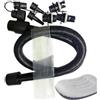 Generico Kit tubo flessibile per pompa d'aria per paddleboard - Prolunga flessibile | Materiale ABS con tubo flessibile corrugato da 1 metro e adattatori multipli realizzati per kayak e zattere gonfiabili