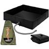 Generic Base doccia pieghevole, altezza maggiore, impermeabile, foro di drenaggio | Robusto box doccia temporaneo, portatile, per esterni, tenda da sole, versatile per camper, bagno per animali domestici