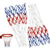 AOQCFS Set di 2 reti da basket, resistenti ai raggi UV e alle intemperie, per canestro da basket per interni ed esterni, 3 colori, passanti rinforzati, alta resistenza allo strappo