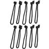 NEIQIUWING Corda per tavola da surf, 4 mm, nylon, 36 cm, nero, 5/10, per STK | Il cordoncino in nylon lungo 36 cm offre un fissaggio sicuro per la tua tavola da surf.