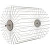 TEHAUX Raccoglipalle da Tennis Portatile in Acciaio Inox Argento | Cesto Grande per Campo, Raccolta Rapida delle Sfere, Compatibile Vari Pali, Uso Pratico