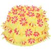 NUOBESTY Cuffia da Nuoto Donna Floreale Retrò Doppio Strato Tessuto Giallo | Petali Tridimensionali, Copertura Chioma Corta e Riccia, Asciuga Rapido, per Hotel Piscina e Allenamento