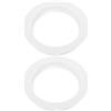 HAKIDZEL 2 Impostati Cerchio in Plastica Bianca, 3 Pollici | Simula Condizioni del Campo, Migliora la Precisione, Portatile e Resistente alla Deformazione, per Golfisti